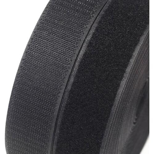 2m No glue Adhesive Fastener Tape black white Velcro Hook and Loop Nylon Button Sewing Garment accessories 16/20/25/30/38mm