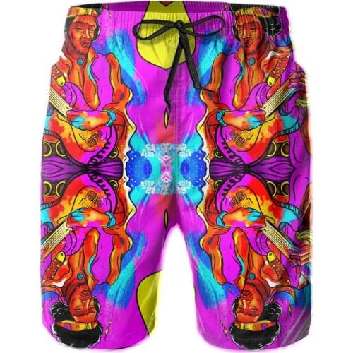 Summer Men Beach Short Breathable Quick Dry Nerdy R215 basketball Jimi And Hendrix Experience Throw Pillow Pants