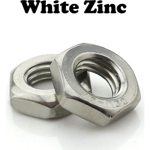 M14 M16 M14*1*7 M14x1x7 M16*1*8 M16x1x8 ID*Pitch*Thickness White Zinc Plate Galvanized Carbon Steel Fine Thread Hexagon Thin Nut