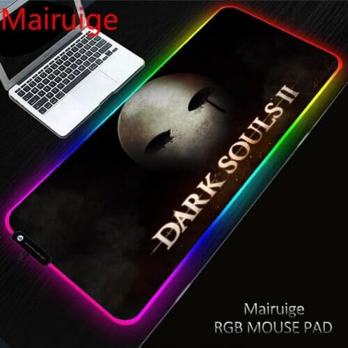 Mairuige 400*900mm Dark Souls Glowing Large RGB Non-slip LED Gaming Mouse Pad Accessories Laptop PC XXL Keyboard Desk Mat