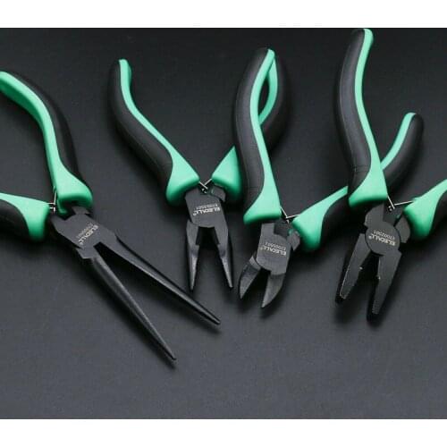 ELECALL Mini plier Cutter Cutting Nippers Pliers Hardware Mini Tool Pliers Tweezers Clamps Multi-purpose green