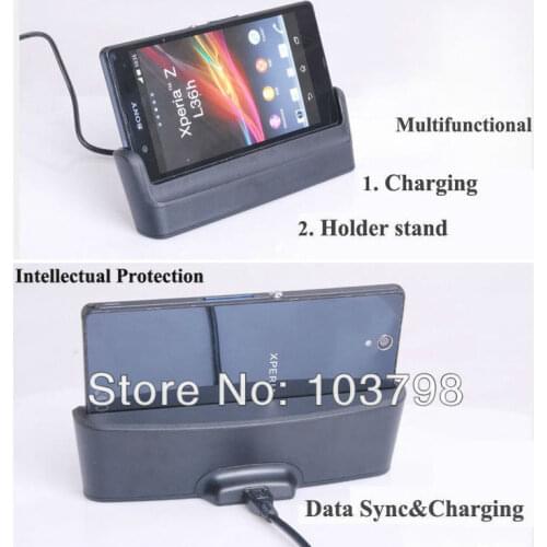 Multifunctional fashion USB charging docking Desktop Cradle Mount Battery Charger Dock Station for Sony Xperia Z L36i L36h C6603
