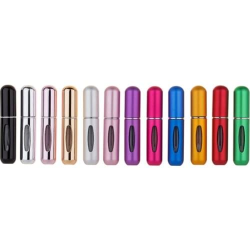 Refillable Mini Perfume Bottle Portable Aluminum Atomizer Refill Perfume Spray Bottle Cosmetic Container For Travel