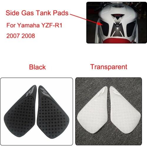 MTCLUB 2007 2008 R1 YZF-R1 Motorcycle Anti slip Fuel Tank Pad Side Gas Knee Grip Traction Pads For Yamaha YZF R1 2007 2008