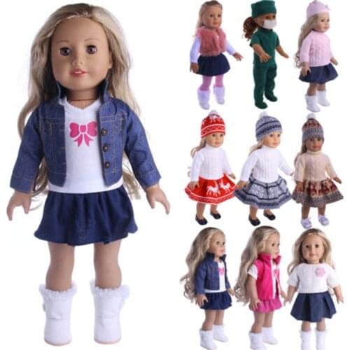Doll Outfit Dress Clothes Accessories Lot For 18 inch American Girl Our Generation My Life Doll Handmade DIY Kids Toys