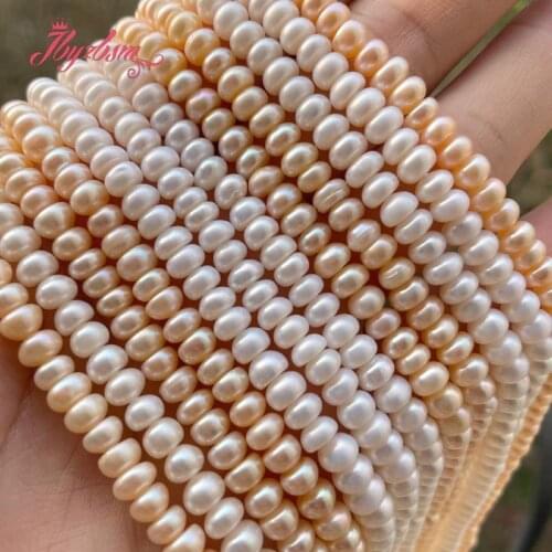Natural Cultured Freshwater Pearl Rondelle Loose 3x5mm Natural Stone Beads For Jewelry Making DIY Necklace Bracelet Strand 15"