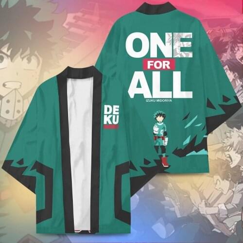 Anime My Hero Academia Cosplay Cloak Midoriya Izuku Bakugou Katsuki Todoroki Shouto Green Cloak Summer Cosplay Costume Tops Man