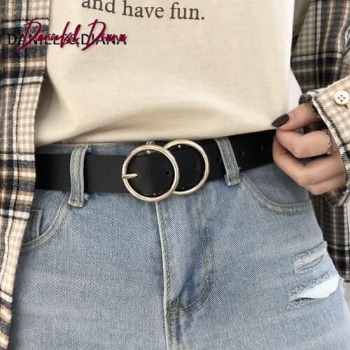 Luxury brand belt black woman gold buckle leather belts for women jeans fashion ladies girls waist ceinture femme waistband 2020