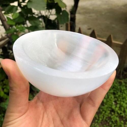 Selenite polished bowl mineral crystals natural stone quartz gemstones pedras para artesanato decorations for home