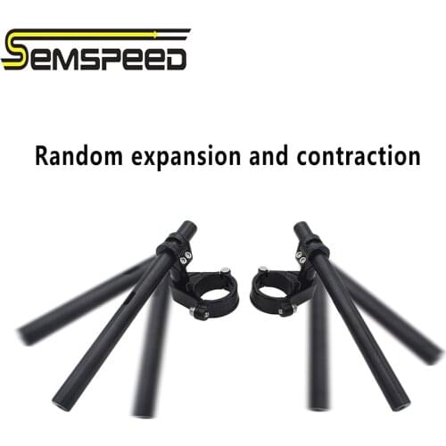 Semspeed 48mm 51mm 53mm 58mm Motorcycle Handle Bar Adjustable Solid Handlebar MT07 FZ07 XSR700 Tracer700 700 GT 2014-2020