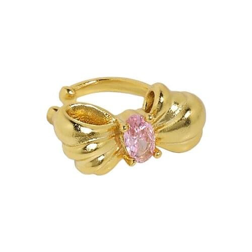 SHANICE Sterling Silver 925 Clip Earrings Design Feeling Micro Zircon Bow For Women Gold Cuff Earing Personalized Fine Jewelry