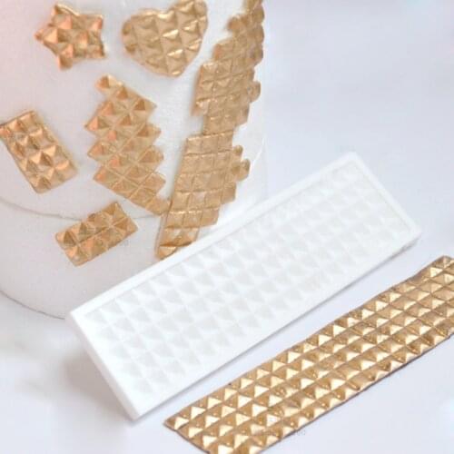 Diamond Border Silicone Mold Fondant Cakes Decorate Tool Silicone Molds Sugarcrafts Chocolate Baking Tool For Cake Gumpaste Form