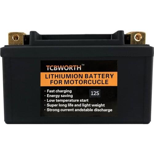 12S 8Ah CCA 450A TCBWORTH 12V Motorcycle Starter Lithium Battery LiFePO4 Scooter Engine LFP AVTs UVTs Waterproof Motor Starte
