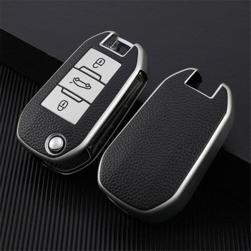 TPU Leather Car Key Case Cover Peugeot 107 407 207 206 208 2008 307 308 SW 3008 301 508 5008 2020 2021 Key Shell Accessories