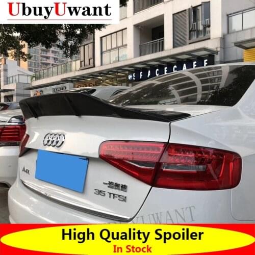 Fit For Audi A4 B8.5 2012-2016 ABS / Carbon Fiber Exterior Rear Spoiler Tail Trunk Boot Wing Decoration Car Styling