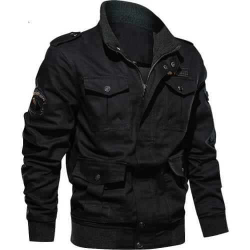 Military Tactical Jacket Men 2019 Cotton Army Embroidery Casual Air Force Flight Jackets hombre Plus Size 6XL Bomber Jacket Coat