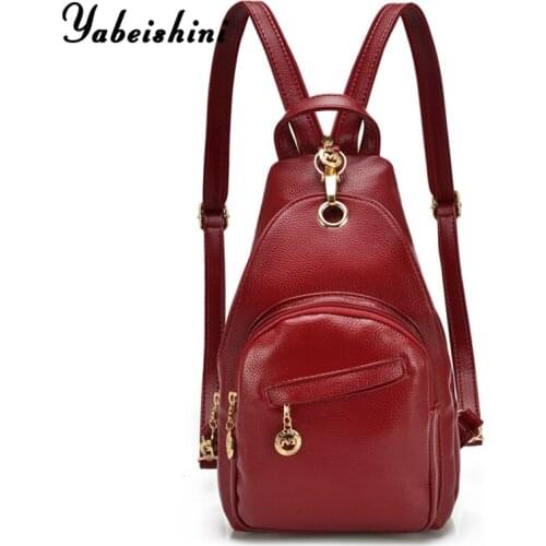 Yabeishini 2020 New Multifunctional Womens Backpack Female Back pack Small School Backpacks For Teenage Girls Bags Retro