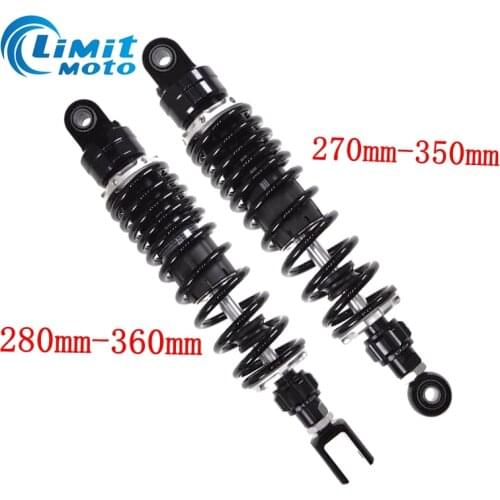 1 PCS Black 270mm-360mm Motorcycle Rear Air Adjustable Shock Absorber Rear Suspension For Honda Yamaha Kawasaki Suzuki