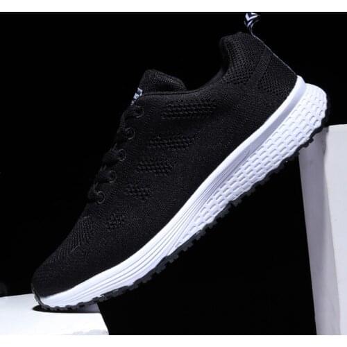 2021 Casual Breathable Spring Women Shoes Sneakers Mesh Running Shoes Flats Lady Fashion Women Sport Flat Platform Plus Size