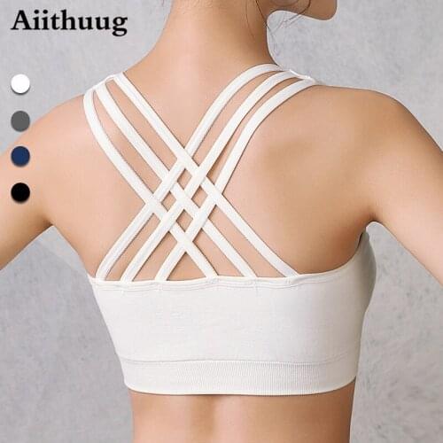 Aiithuug Women Padded Sports Bra Fitness Workout Running Shirts Yoga Tank Top Sports Bras for Women High Impact Padded Workout