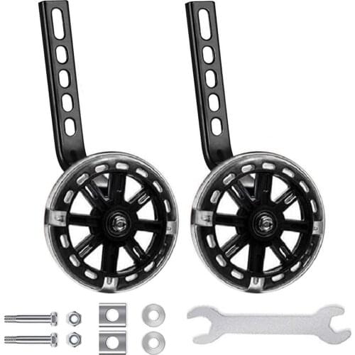 1 Pair 12-20" Children Bicycle Training Wheels Bicycle Auxiliary Wheel Bike Training Wheel Kids Bike Mute Flash Auxiliary Wheel