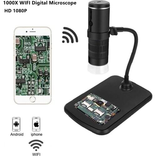 1000X WiFi Digital Microscope HD 1080P Electronic Microscope Camera Video Microscope for PCB Soldering Phone Repair and Beauty
