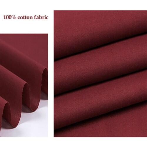 150cm*100cm Big deal! 100%cotton fabric dull-red silk material for dress lining silk cotton tissue lightweight soft linings