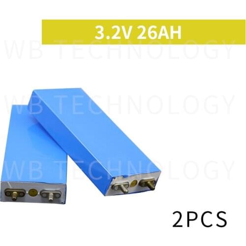 2X 3.2v LiFePO4 battery 26Ah rechargeable li polymer cell for 12V 24A battery pack e-bike UPS Power convertor HID solar light