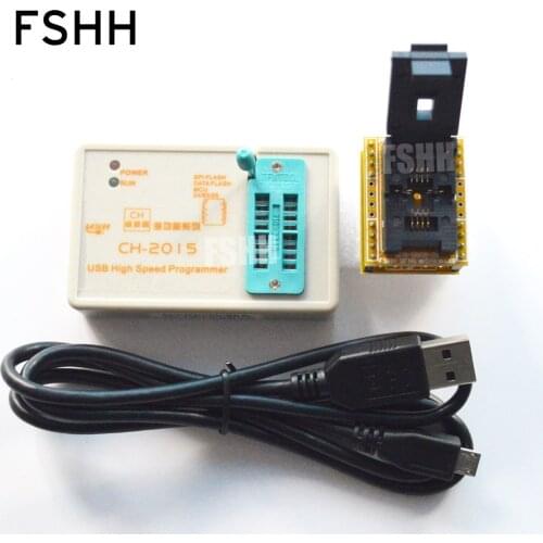 FREE SHIPPING! USB SPI FLASH High-speed Programmer CH2015+6X8 QFN8/WSON8/DFN8 Adapter 24/93/25/SPI FLASH/EEPROM Programmer