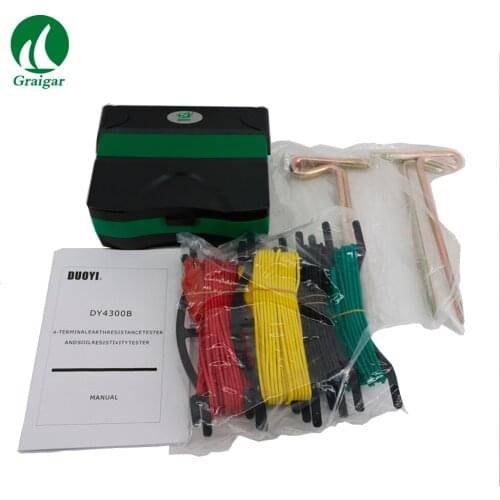 DY4300B Earth Ground Resistance Meter Soil Resistivity Tester