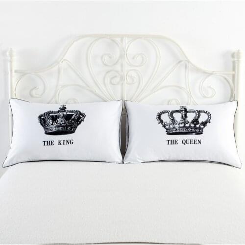 Newly-married couple Lovers Pillowcase Wedding Bedding plillow cover King/Queen Wedding Bed Pillowcase home 48*74cm