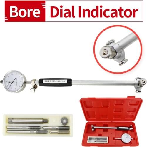 Bore Dial Indicator Cemented Carbide Measuring Rod Dial Indicator Set Probe Accessories Micrometer Gauge Measuring Tool 50-160mm