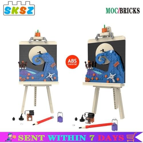 MOC Nightmare-before-Xmas Bricks Pixel Art Painting Building Blocks Halloween Christmas Gift Friends Daughter Wife Son Ideas Toy