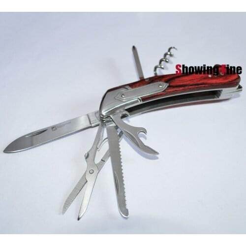 Multifunctional knife 8 in 1.Stainless Steel Folding knife.Practical Bar and Household Accessories.Free Shipping