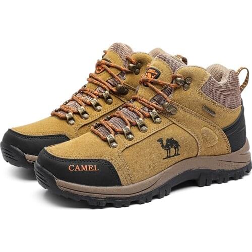 2021 Men High Top Hiking Shoes Durable Waterproof Anti-Slip Outdoor Climbing Trekking shoe Military Tactical Low Boot