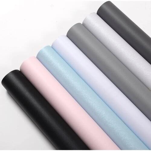 New PVC Matte Solid Colorful Self-Adhesive Wallpaper Peel And Stick Wallpaper Vinyl Film For Cabinet Shelf Liner Wall Renovation