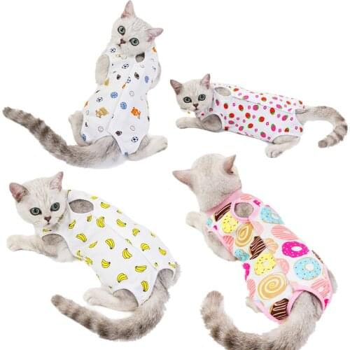 Pet Cat Clothes Cat Retrieve After Surgery Anti-Licking Vest Clothing Pet Wound Anti-Mite Surgical Recovery Weaning Suits