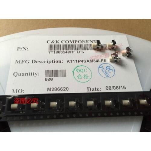 Original new 100% KT11P4SAM34LFS touch switch tactile switch 1VA 32V