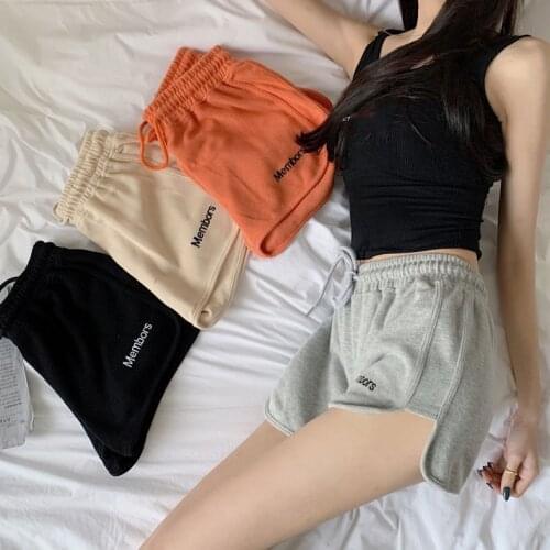 All-match Women Short Pant summer Casual Lady Loose Solid Leisure Female Workout Waistband Skinny Stretch Shorts