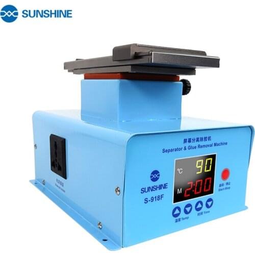 SUNSHINE S-918F LCD Screen Separator Glue Remover Machine Heating Platform Plate Edge Glue Cleaning Middle Frame Glue Remove