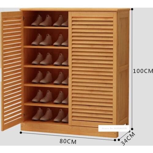 Modern Simple Living Room Hallway Multi-layer Two Door Shutter Shoe Storage Cabinet Multifunctional And Economic Porch Locker