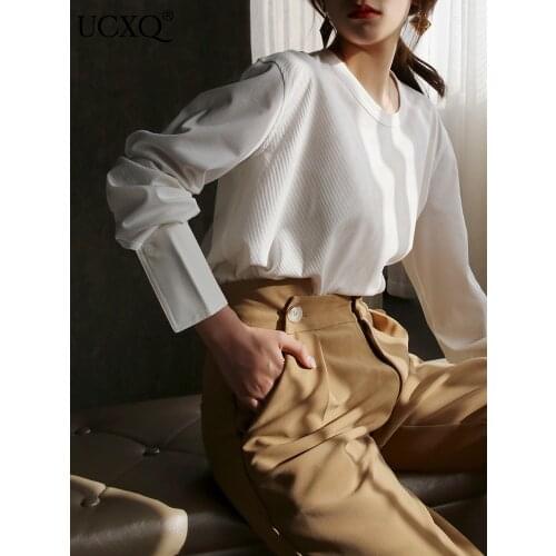 Женские футболки с длинным рукавом UCXQ China At AliExpress