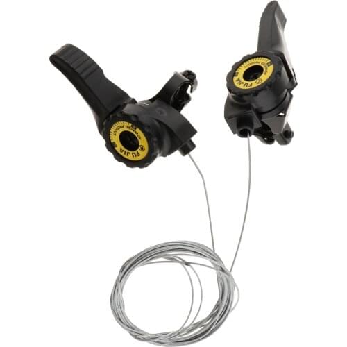 1 Pair Aluminium Alloy 3x 5/6/7 Speed Bike Shifter with Cables Bicycle Parts Accessory Bicycle Parts Cambio de bicicleta