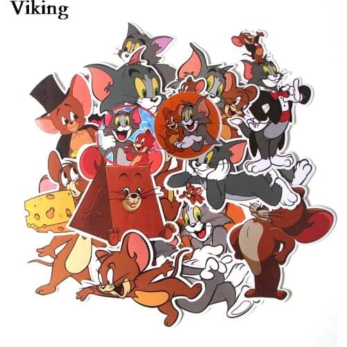 17 Pcs/set Cat and Mouse Sticker Cartoon DIY Stickers For Suitcase Luggage Laptop Waterproof Stickers Skateboard Sticker G0205