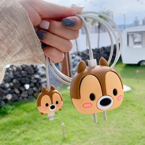 1lot=20Sets Cute Big Bite Anime Designs Cable Organizer Management Wire Cord Protector for iPhone Charger Data Line Cable