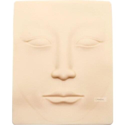 1pc 3D Face Tattoo Practice Skin Silicone Permanent Makeup kit microblading Tools Fake Skins For Beginner