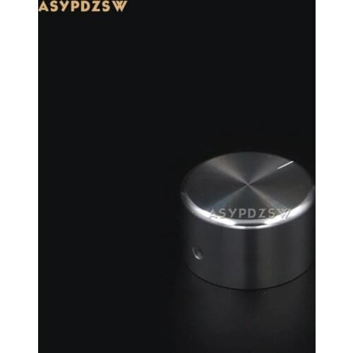 1 PCS High gloss silver 38*22 Solid aluminum Volume knob Amplifier Potentiometer knob