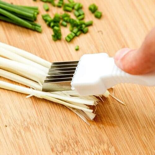 1PCS Stainless Steel Green Onions Cutter Green Spring Onion Slicer Device Vegetable Shredder Multi-Blade Cutter Kitchen Tool