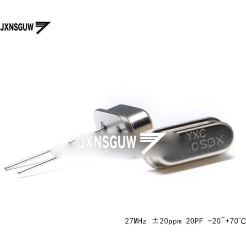 10PCS straight Insert passive crystal oscillator/HC-49US 27MHz 20ppm 20PF X49SD27MSD2SC