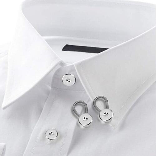 10pcs Alloy Shirt Collar Cuff Extender pins Widen Expand Neck Size Button Business Pants Wonder Collar Button Extenders Brooches